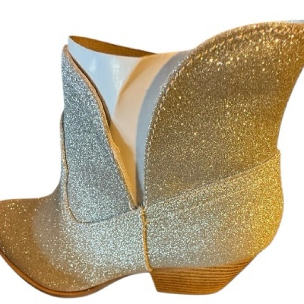 Jellypop Shelby Women's Silver Glitter Ankle Boots, new in box, never worn, 8 - Picture 8 of 15